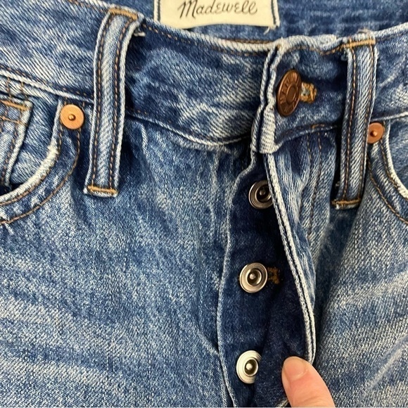 Madewell Stovepipe High Rise Button Fly Ankle Jeans - Picture 11 of 14